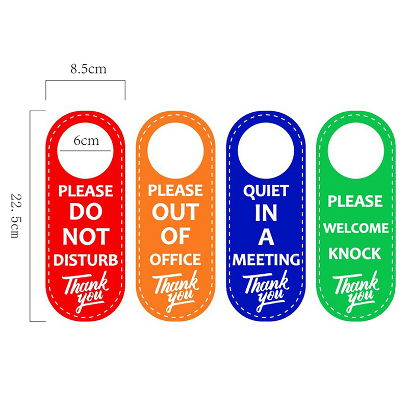 1PC Bulletin Board PU Leather Double-sided Door Sign Room Cleaning Label Door Hanger Tags Do Not Disturb Signs Door Knobs Hanger