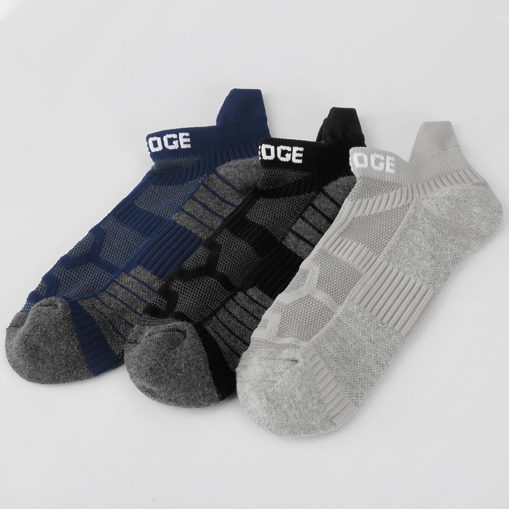 YUEDGE 3 Paare Baumwolle Kissen Auf Zeigen Lauf Socken Wicking Radfahren Knöchel Sport Socken