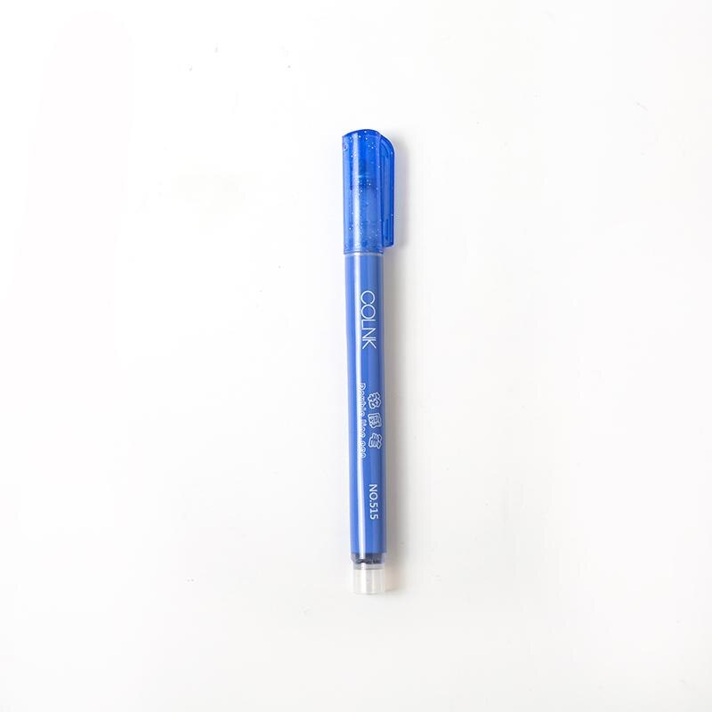 8 stk / sett søt tegning dobbel linje omriss penn highlighter tusjpenn 8 farger til skolens farge penner skrivesaker kontor skole: Marineblå