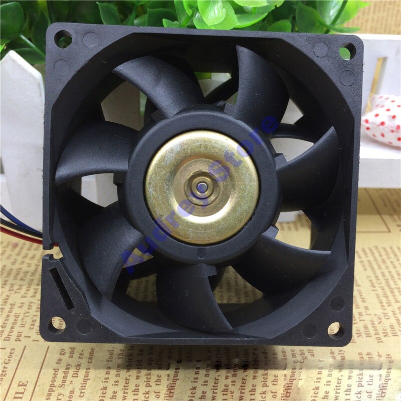 DELTA 12V 0.87A 8CM 8038 3-wire double ball bearing cooling fan FFB0812SHE 4900RPM 68.5CFM air blower for Chassis