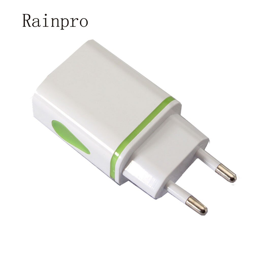 EU Plug 2 Poorten LED Light USB Charger 5 v Muur Adapter Mobiele Telefoon Micro Data Opladen dazzling charger