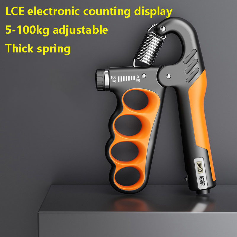 Grip dynamometer male arm strength training electronic counting five-finger exerciser 100kg fitness mechanical record: Gold