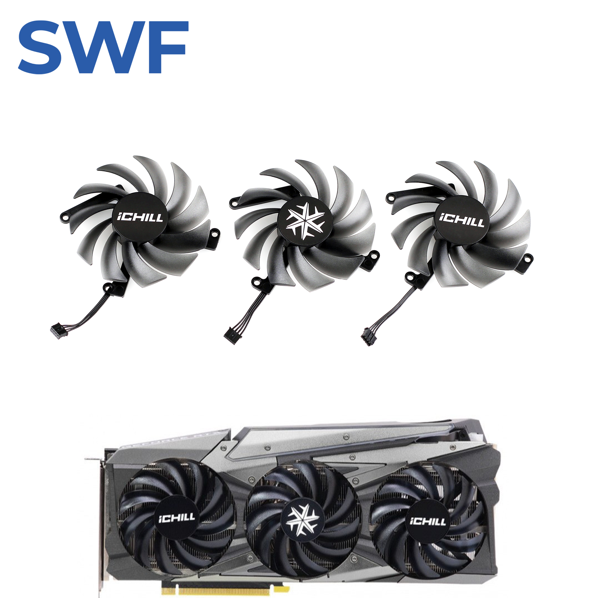 CF-12915S Wentylator chłodzący RTX 3060 do karty graficznej INNO3D Geforce RTX 3060 3070 Ti ICHILL X3