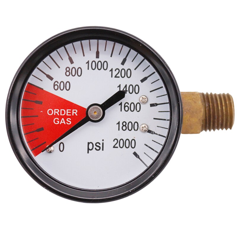 Hochdruck Manometer für Bahre/Limonade Fass System Regler 0 ~ 2000 PSI Rechten Hand Gewinde-1/4 "NPT