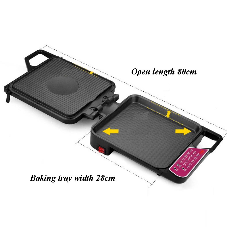 Multi-function Electric Pancake Machine Ultra-thin Griller Non-stick Double-sided Barbecue Pizza Waffle Machine DLD-002