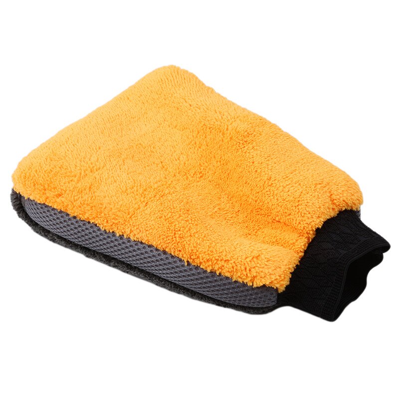 1 stuk 25x17cm Microfiber Pluche Auto Detailing Zachte Wassen Mitten Wassen Handschoen Gereedschap Glas Dust Cleaner