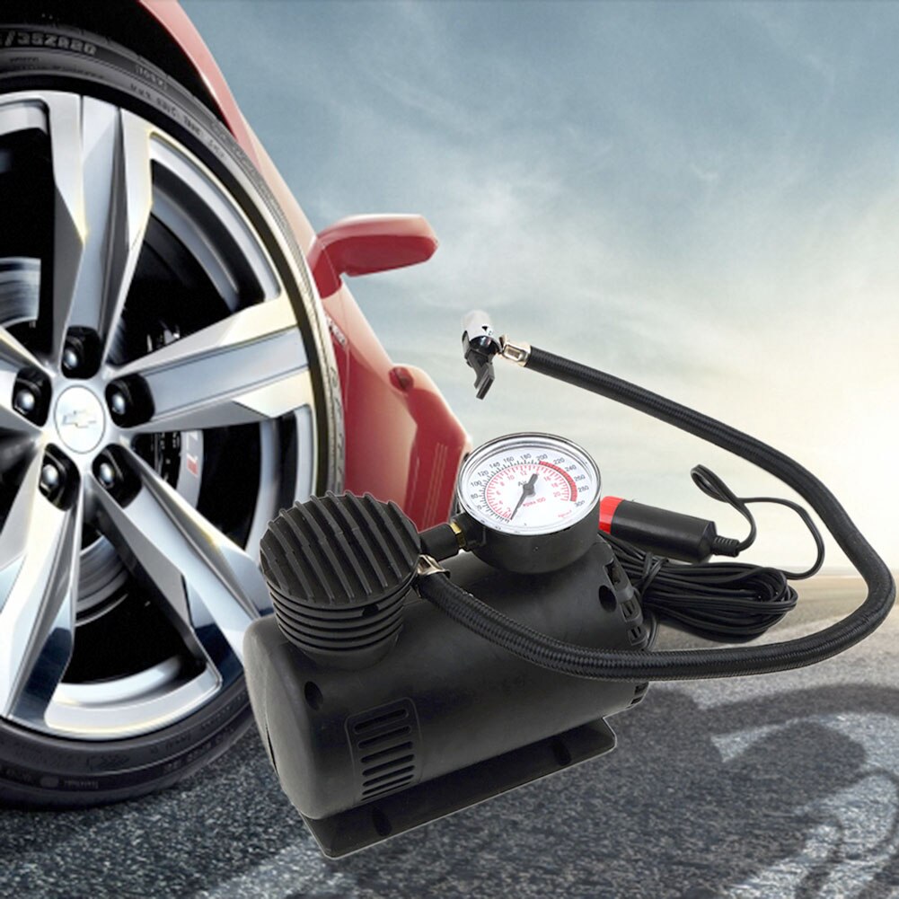 Portable 12V Auto Tire Infaltor Pump 300 PSI Car Electric Air Compressor