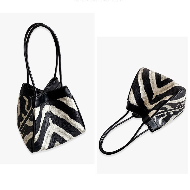 Zebra Patroon Handtas Vrouw Baguette Tas Mode Persoonlijkheid Bol Tassen Lady Reizen Lederen Portemonnees En Handtassen