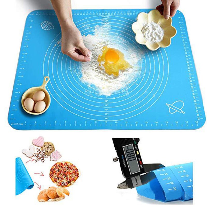 Tapete para massa de silicone 50*40cm, esteira para amassar massa, ferramenta de cozinha antiaderente, placa de bolo, grande temperatura alta almofada para massa, utensílio de cozinha