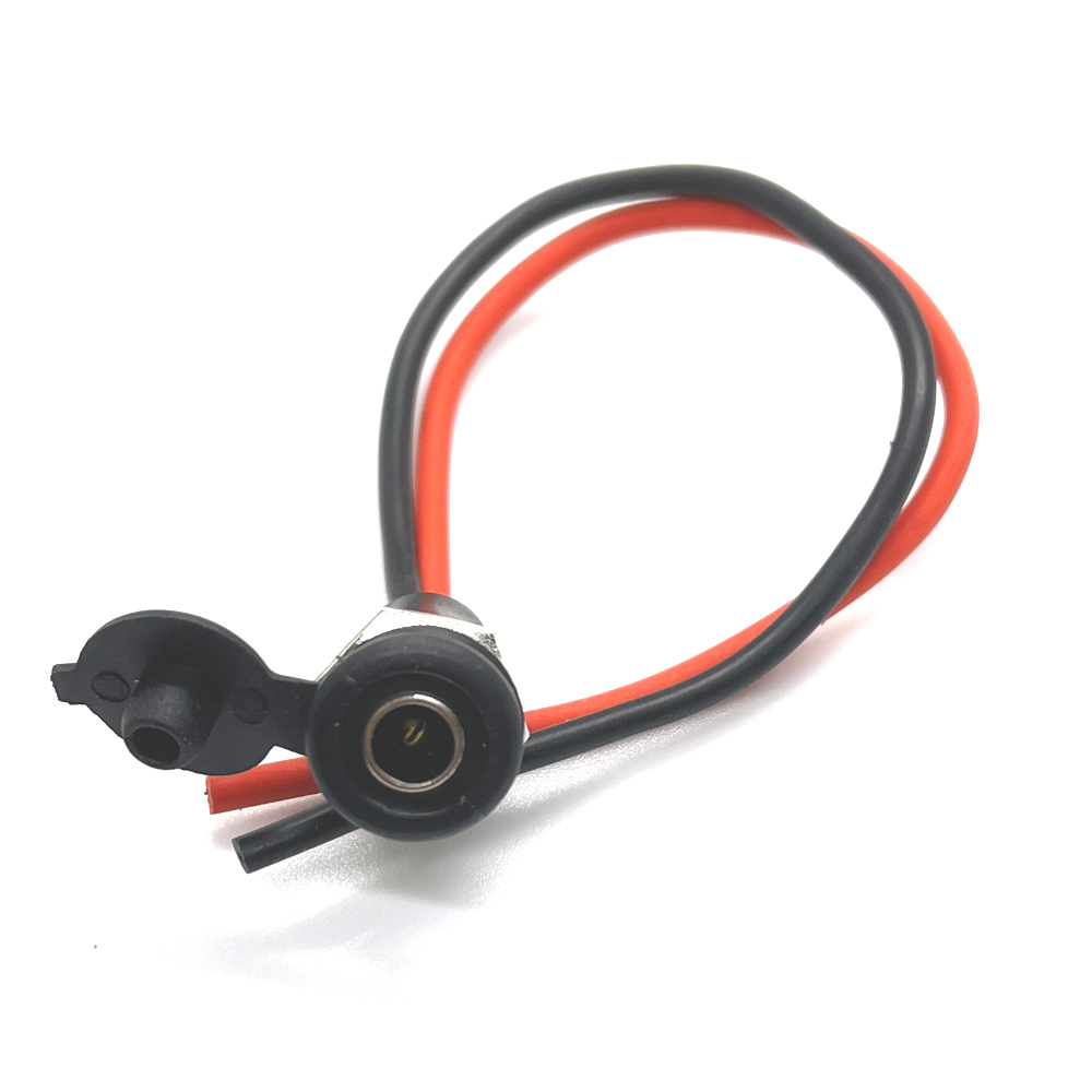 10V Dc Voeding Schroefdraad Opladen Socket 5.5X2.1Mm 5.5X2.5Mm Vrouwelijke Jack Panel Mount connector Met Moer Draad Waterdichte Cap