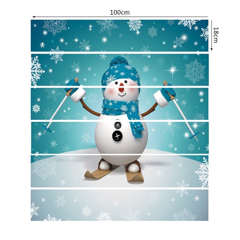 6 teile/satz Wasserdichte PVC Treppen Aufkleber Schneemann Santa Claus Weihnachten Boden Treppe Aufkleber Weihnachten Dekoration Für Heimat U3: E