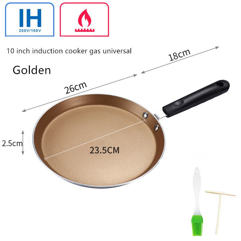 Nonstick Pan Pancake Steak Frying Pan Melaleuca Cake Special Small Omelette Breakfast Pan Pancake Pan: Golden large