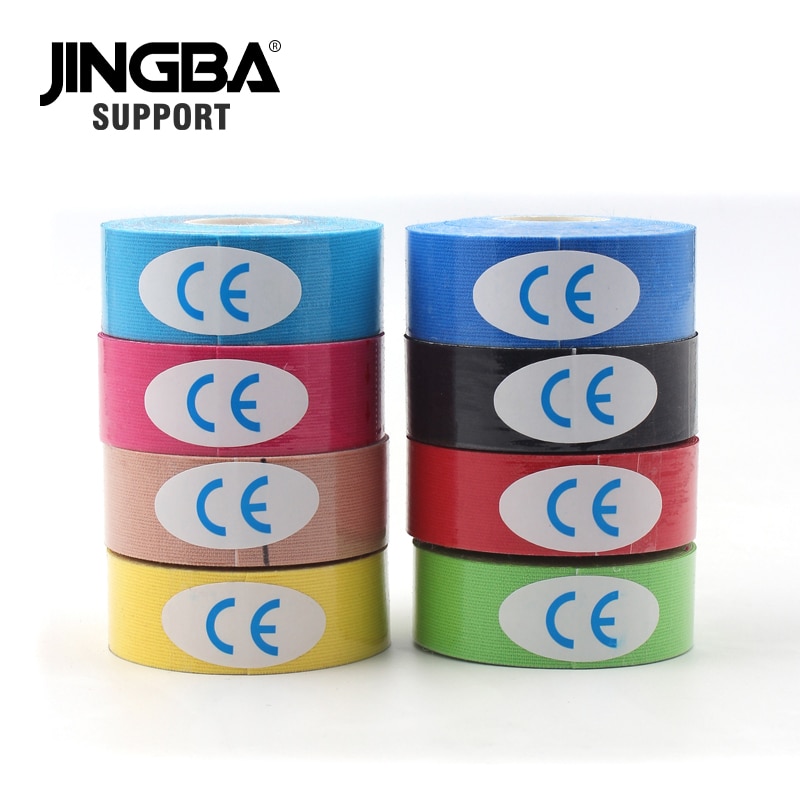 Jingba støtte muskel teip vanntett kinesiologi teip sport taping stropping fotball kne muskel teip atletisk sport restitusjon