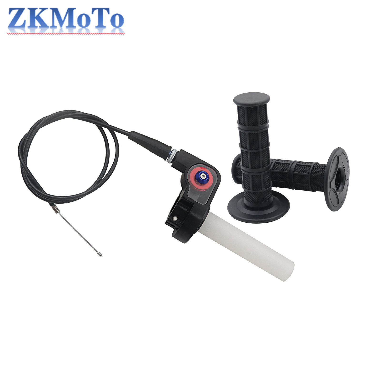 Manillar de motocicleta de 22mm, empuñaduras de acelerador de Gas de giro rápido, Kit de giro para Honda, Yamaha, Kawasaki, Suzuki, KTM, ATV: Gris