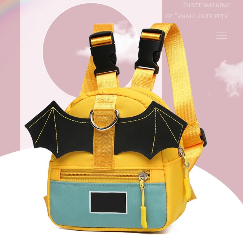 Dog Backpack Harness Pet Self Carrier Backpack Saddle Bag School Bag Pet Backpack Oxford Cloth for Small Medium Dogs