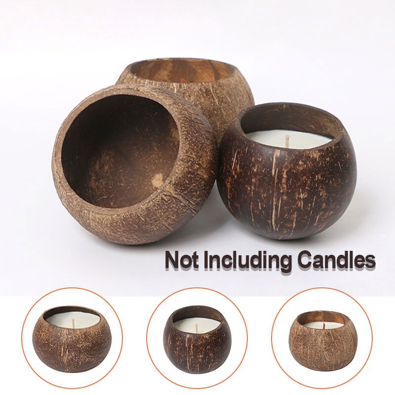 Recipiente vacío con forma de concha de coco, recipiente para hacer velas perfumadas, DIY, accesorios de taza de vela de cera de soja