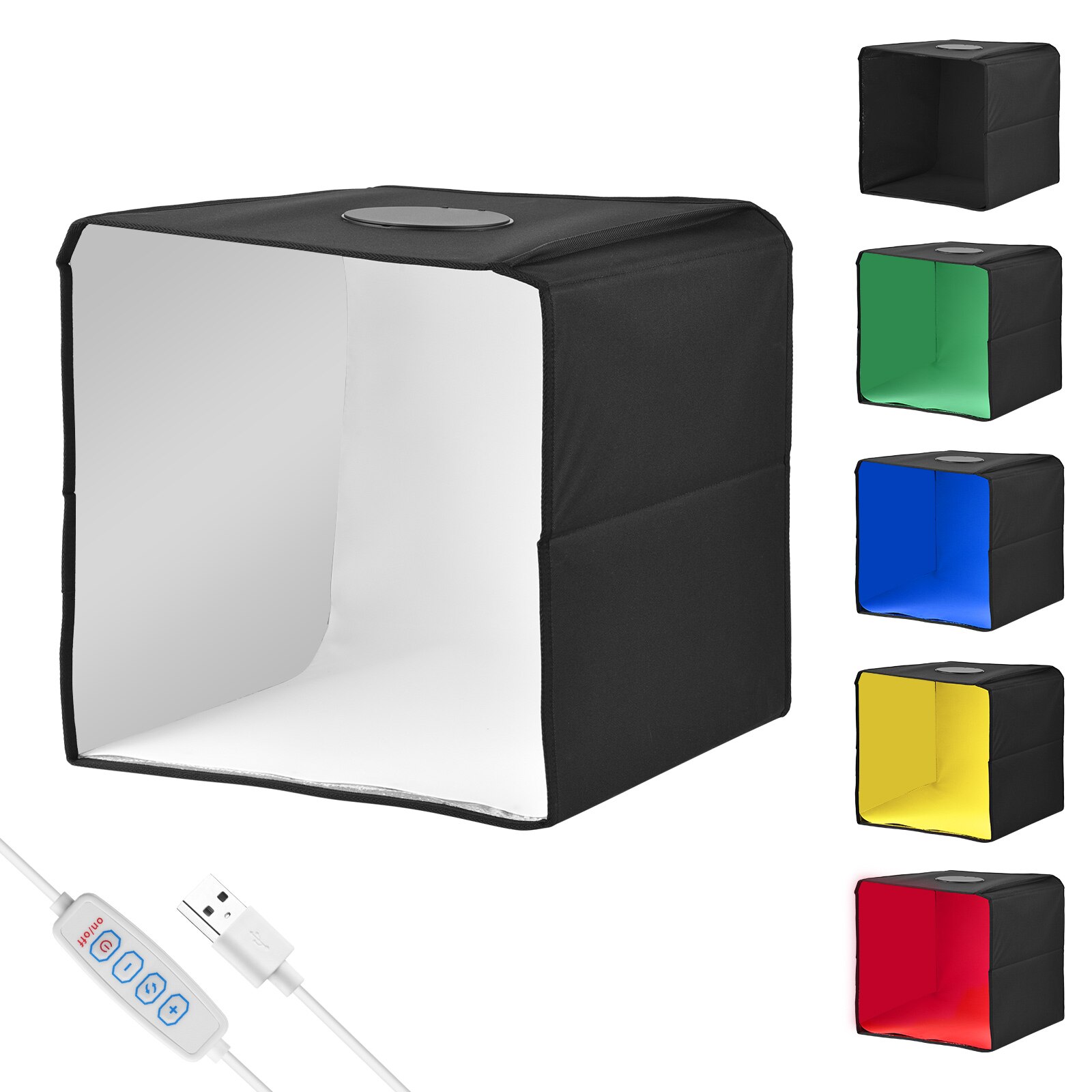 25 X 25cm Portable Mini Photography Light Box Integrated Light Tent with 6 Backdrops USB Power Supply