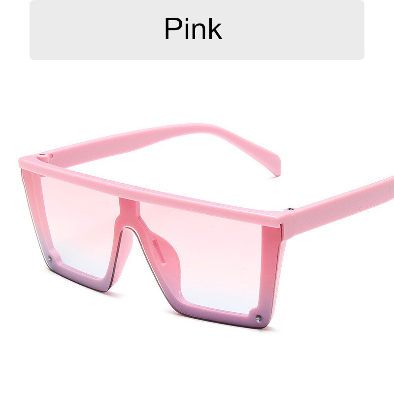 KOTTDO-lunettes de soleil classiques carrés | Miroir coloré, lunettes de soleil dégradé rose, verres pour enfants, UV400: pink