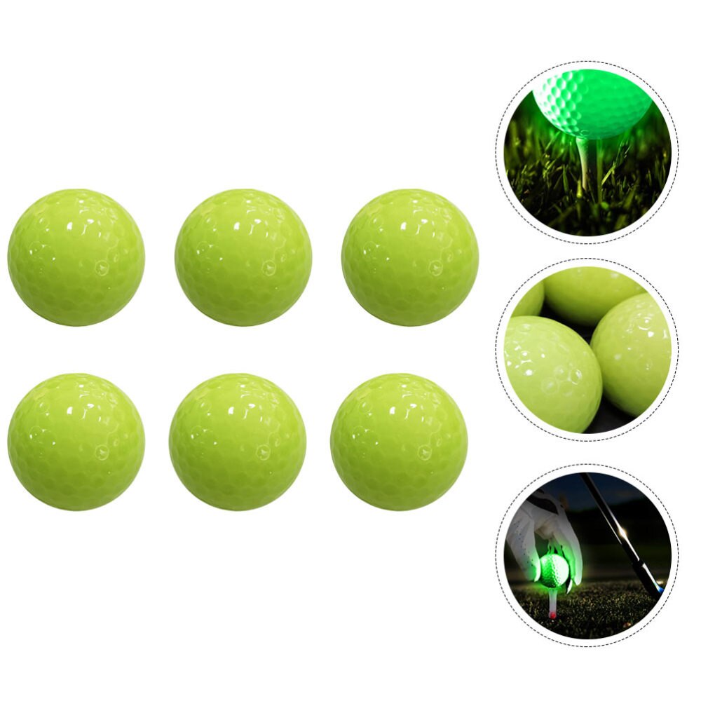 6Pcs Fluorescerende Golfs Licht-Absorberende Training Voor Night