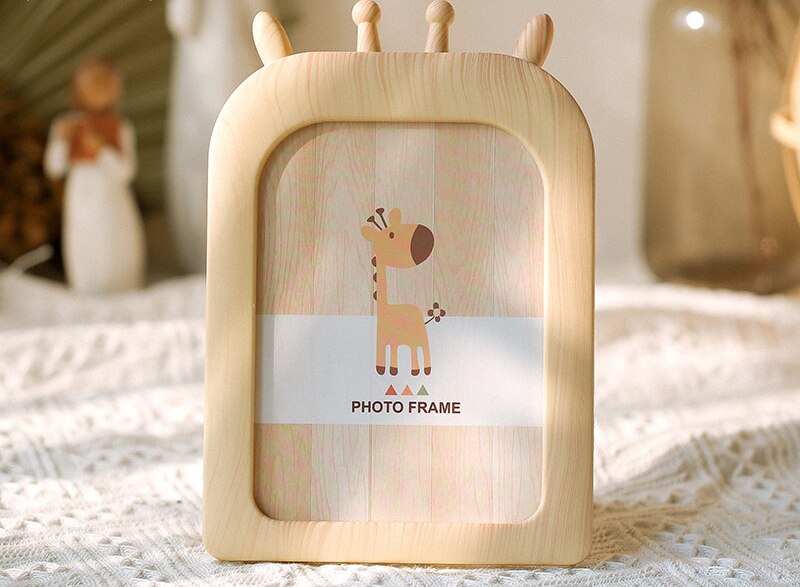 Dierenfotolijst van 7 inch voor kinderen, houtnerf, kinderstijl, cartoonstijl, bureaudecoratie, accessoires  zh448: Stijl 8