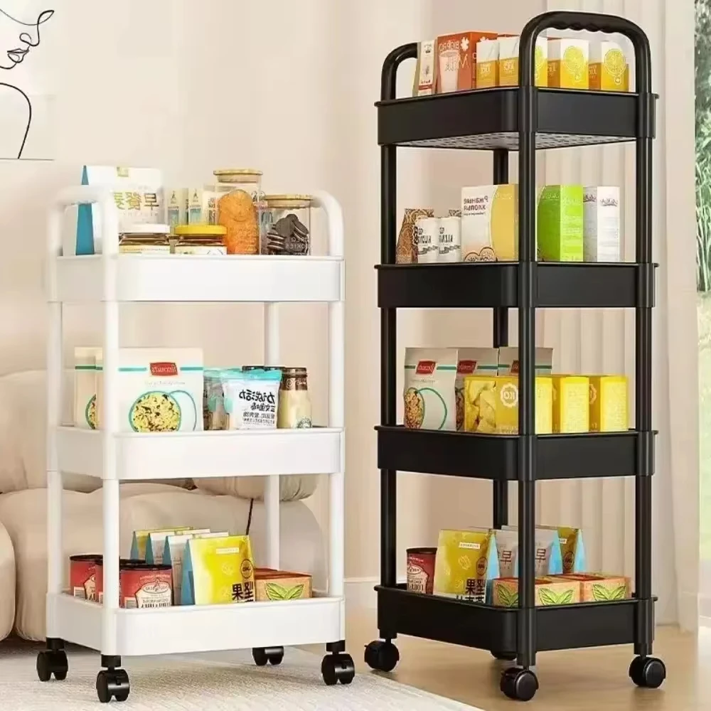 Carro multicapa, organizador de ruedas, almacenamiento móvil para baño, cocina doméstica, carrito multifuncional con ruedas