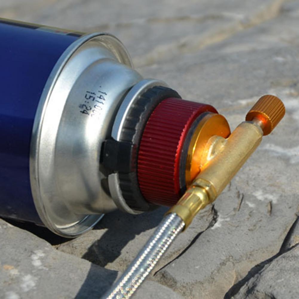 Gas Converter Round Self-closing Function Adapter Long Cylinder Air Tank Conversion Outdoor Tool