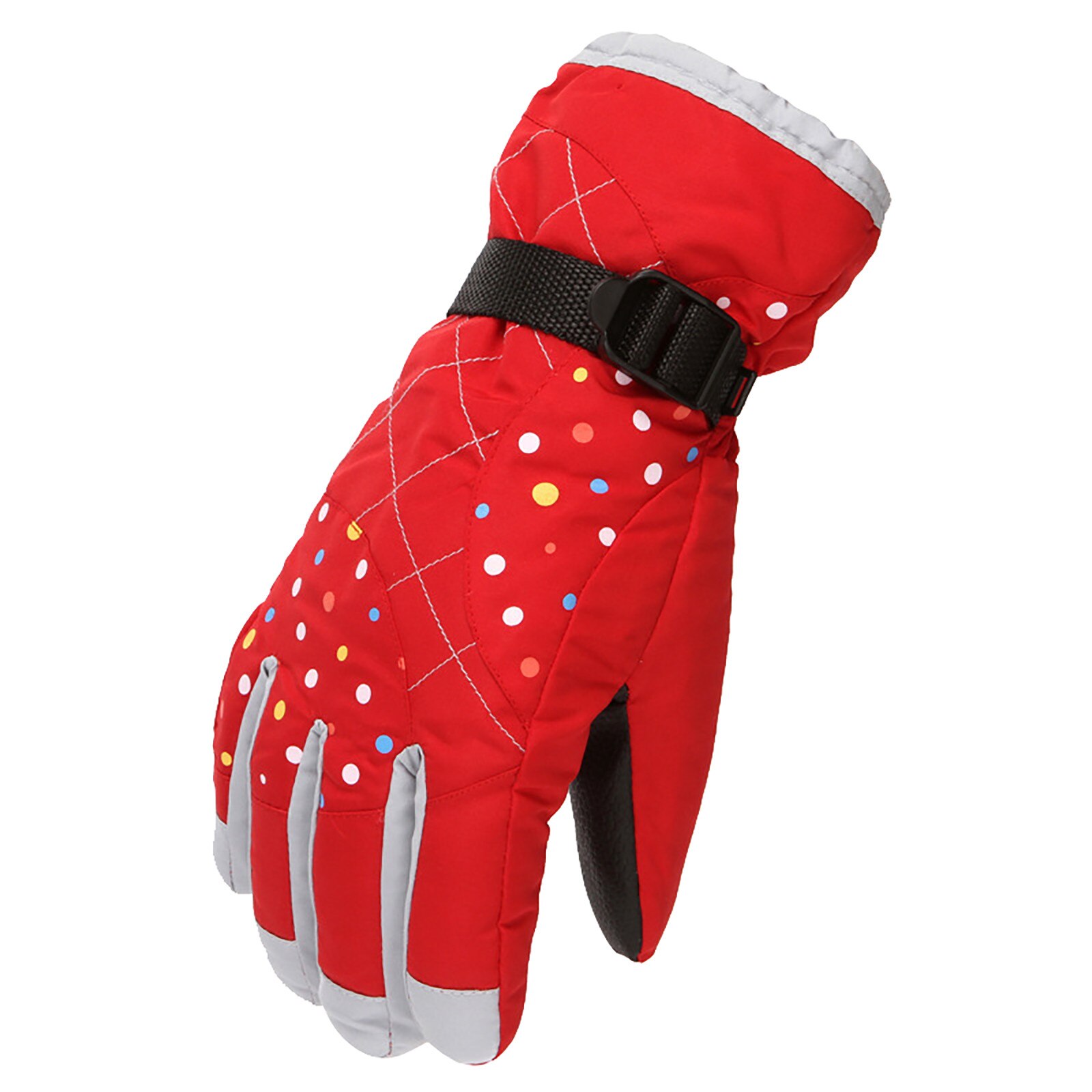 Winter Gloves For Kids Boys Girls Snow Windproof Waterproof Mittens Cycling Bicycle Bike Outdoor Camping Sports Ski Warm Gloves: Red 