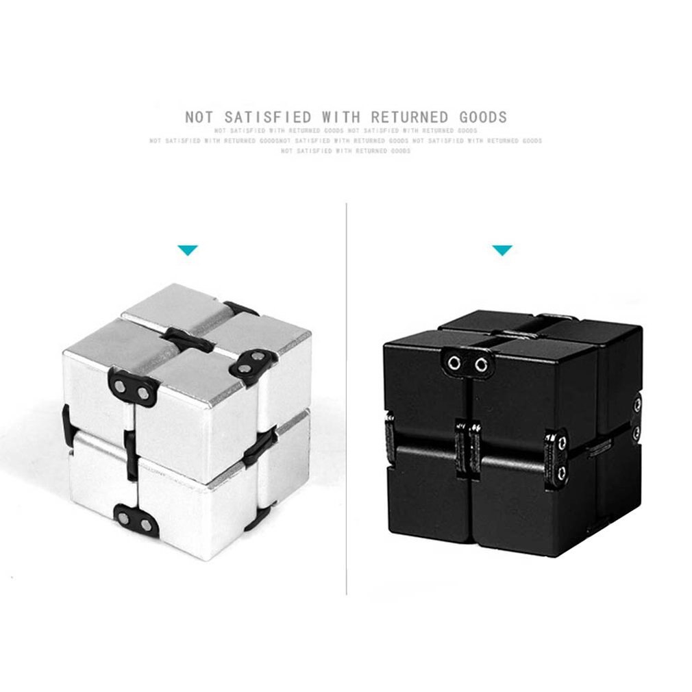 Magic Cube Aluminium Cube Toys Premium Metal Deformation Magical Anti-stress relief Cube Stress Reliever for Anxiety