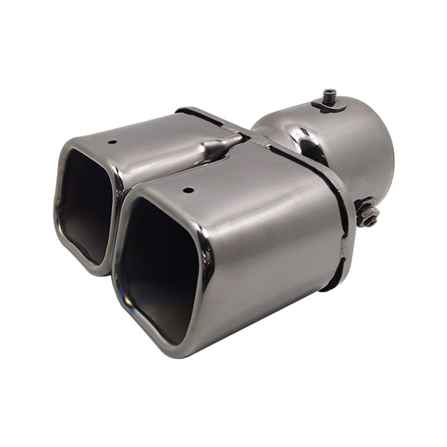 Double Entrance Exhaust Pipes Mufflers For MINI Cooper Mitsubishi Pajero Volkswagen Cadillac Hyundai Ford Fiesta Mercedes Benz: Dark Grey