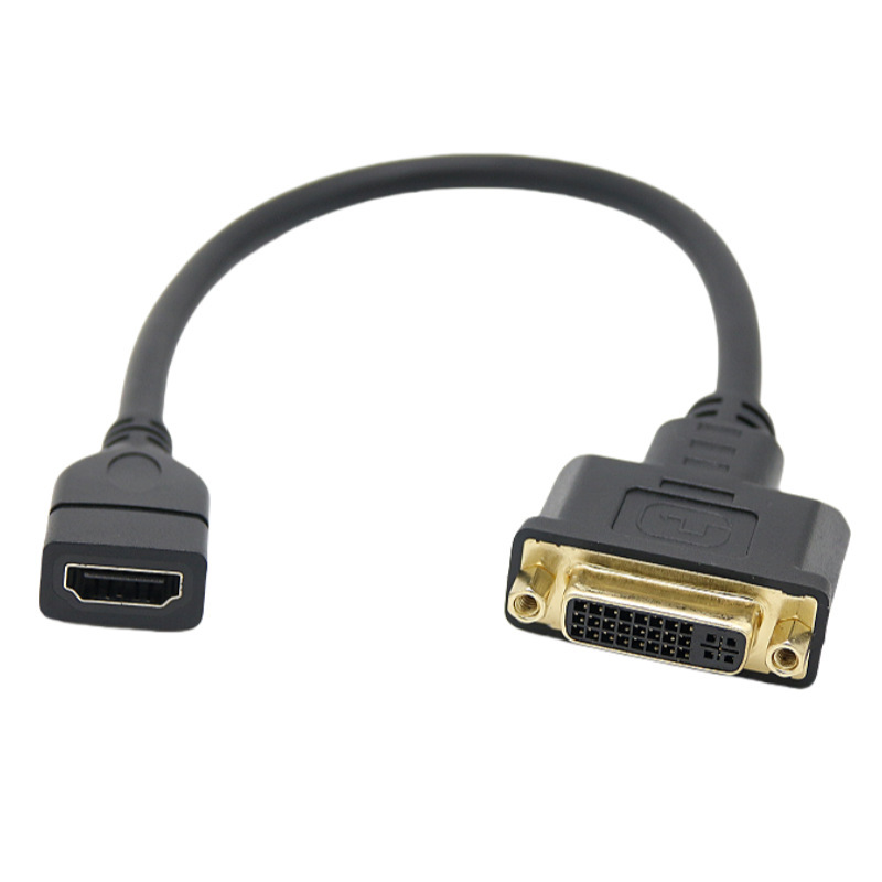 5 stk. dvi-d til vga hdmi-adapter dvi 24+1 25- bens dvi-d til hdmi-hun hd-skærm videokonverteringskabel 30cm til hdtv hd-projektor