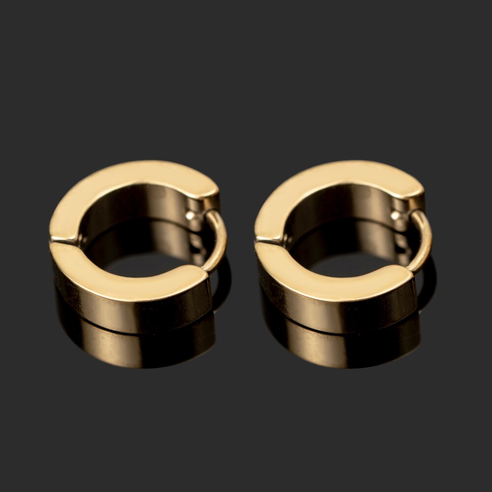 1 Paar Anti-Allergisch Titanium Stalen Oorbel Punk Rock Stud Oorbellen Mannen Mode-sieraden Vrouwen Kleine Cirkel Ronde Stud oorbellen