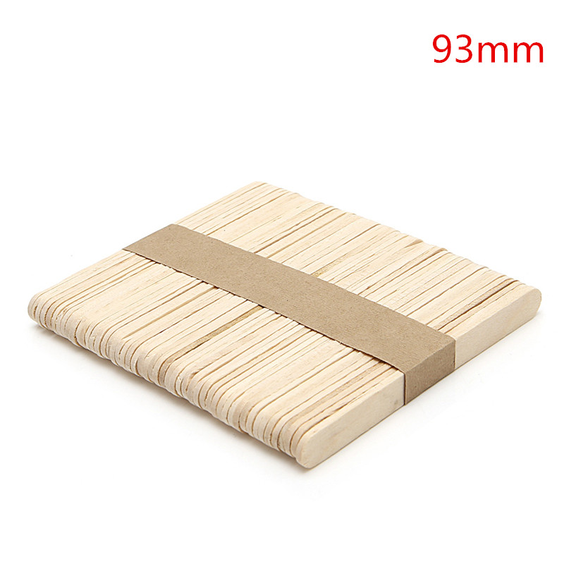 50Pcs DIY Ice Cream Stick Wooden Kids Hand Crafts Art Cake Making Children AUG15: 93mm