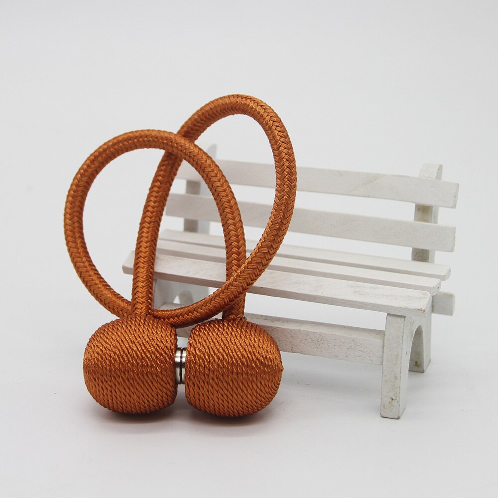 1Pc Magnetic Curtain Tieback Holder Hook Buckle Clip Curtain Tieback Polyester Decorative Home Accessorie Lanyard: Orange