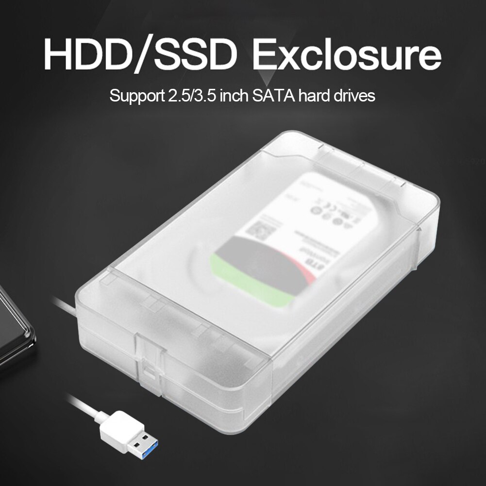 2.5 3.5 Externe Hdd Ssd Harde Schijf Behuizing K10435 Sata Iii Naar Usb 3.0 Adapter Hdd Case Met Usb-kabel pouch