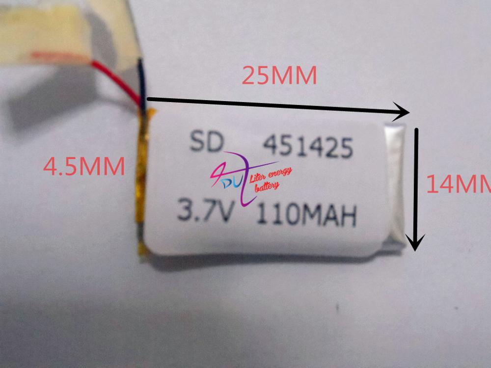 Migliore batteria di Formato di marca 451425 3.7 V 110 mah tablet batteria con il Bordo di Protezione Per Bluetooth MP3 MP4 MP5 GPS digital F