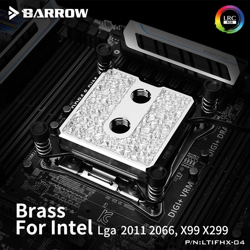 Barrow Cpu Blok Voor Intel En Amd Platform Ijspegel Serie Pom Of Barss Top Optionele Lrc 2.0 5V 3pin microwaterway Cpu Koeler