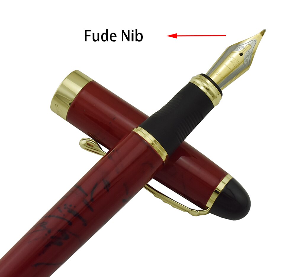 Jinhao X450 Metalen Kalligrafie Gebogen Nib Vulpen 450 Geavanceerde Klassieke Inkt Pen met Gouden Clip voor Kantoor School Thuis praktijken: Herb Garden