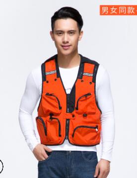 Fotografie vest reclame visserij heren canvas multi-pockets rood reporter regisseur outdoor vest: 2 / Xl