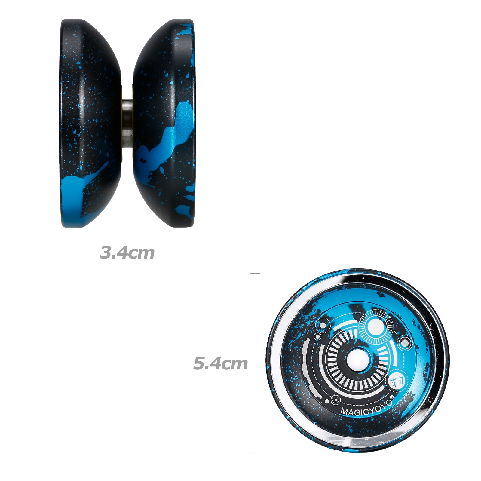 MagicYoyo T7 Yoyo Responsive Yoyos for Kids Beginner Yoyo with Narrow Bearing Steel Axle Aluminum Alloy Body Looping Play