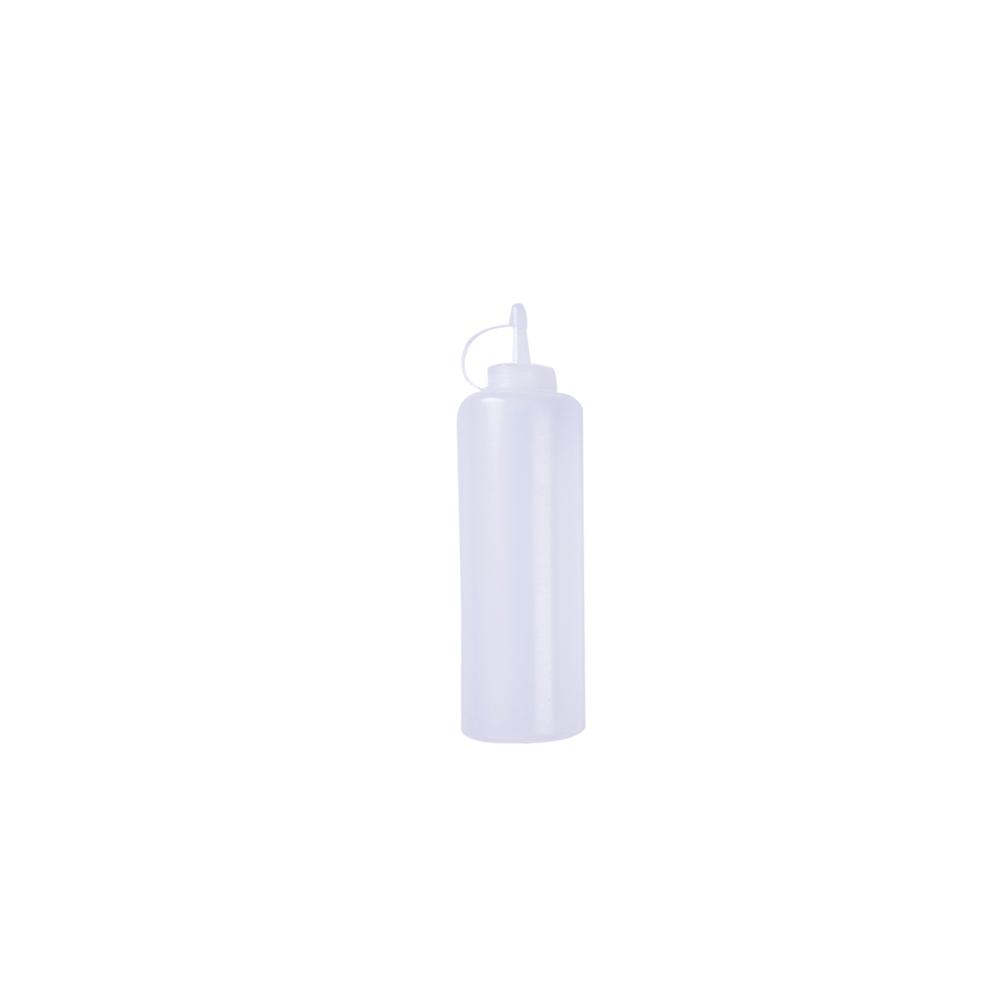 Plastpresse flaske bbq ketchup saus dispenser flasker olivenolje dispenseringsflaske majones klemkrukke med hette: 6 oz