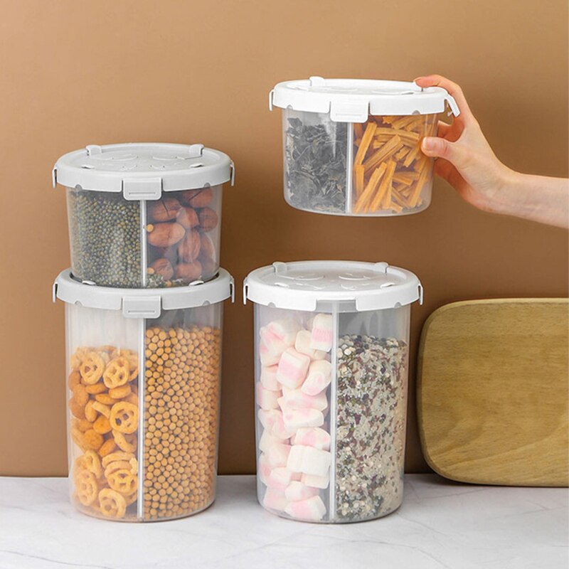 Sealed Multigrain Grain storage tank Compartment Barrel Kitchen Grain Storage Box Transparent Cereal Food Storage Containers Jar