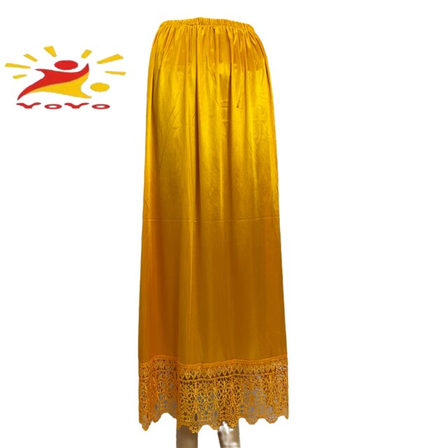 Jupon demi-long en dentelle pour femmes, , sous-jupe, dentelle, vêtements d&#39;intérieur, robe courte, jupon, HB122: Or