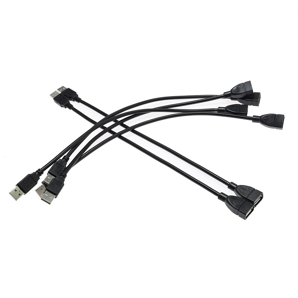 Flexible Metal USB Extension Cable Male to Female Power Supply Extender Data Cord 35cm