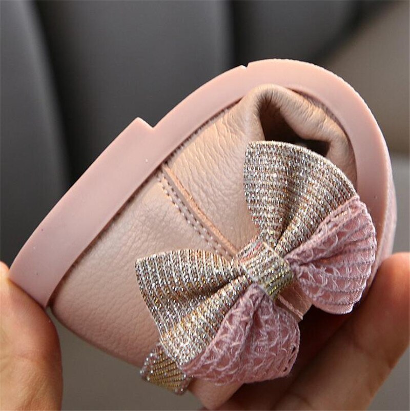 Peuter Meisjes Schoenen Pu Lederen Strik Prinses Schoenen Roze Baby Girl Party Schoenen Beige Baby Kinderen Schoenen 1-6Y