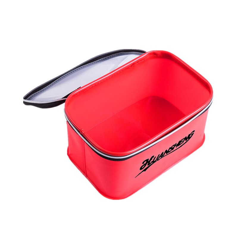 1pc Portable EVA Fishing Bag Live Fishing Box Outdoor Multifunction Fishing Bait Bucket Waterproof Fishbox Storage Bag