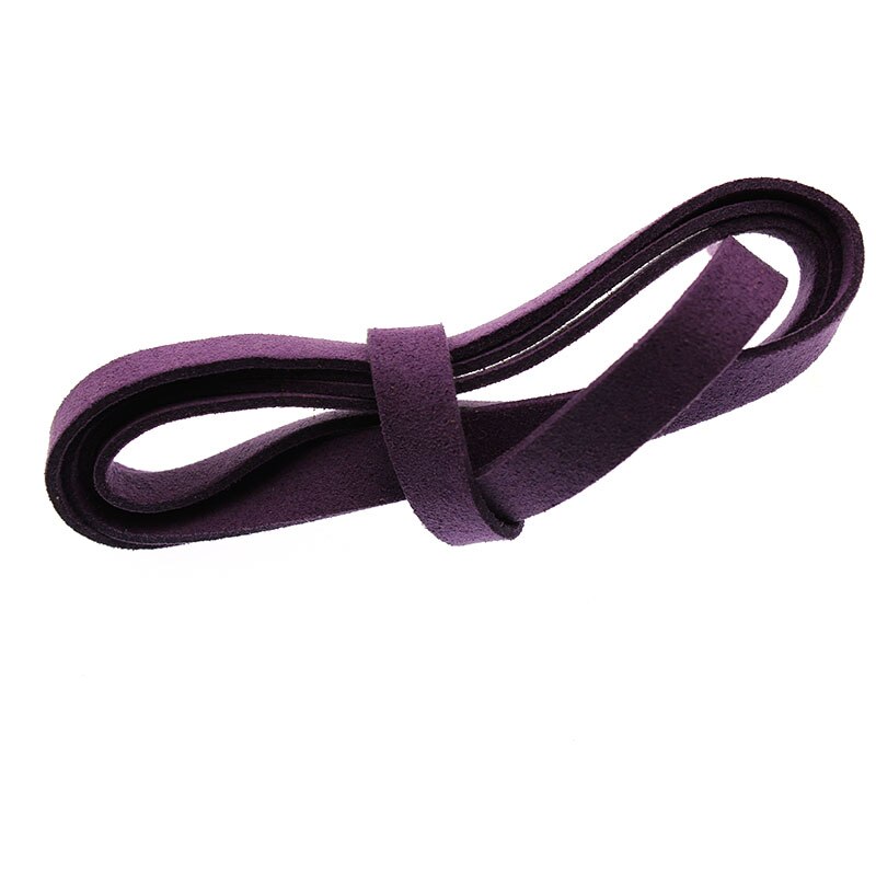 3 metrów/partia 8mm płaskie zamszowe koreański aksamitna skóra przewód liny nici do tworzenia biżuterii naszyjnik DIY bransoletka biżuteria akcesoria: dark purple