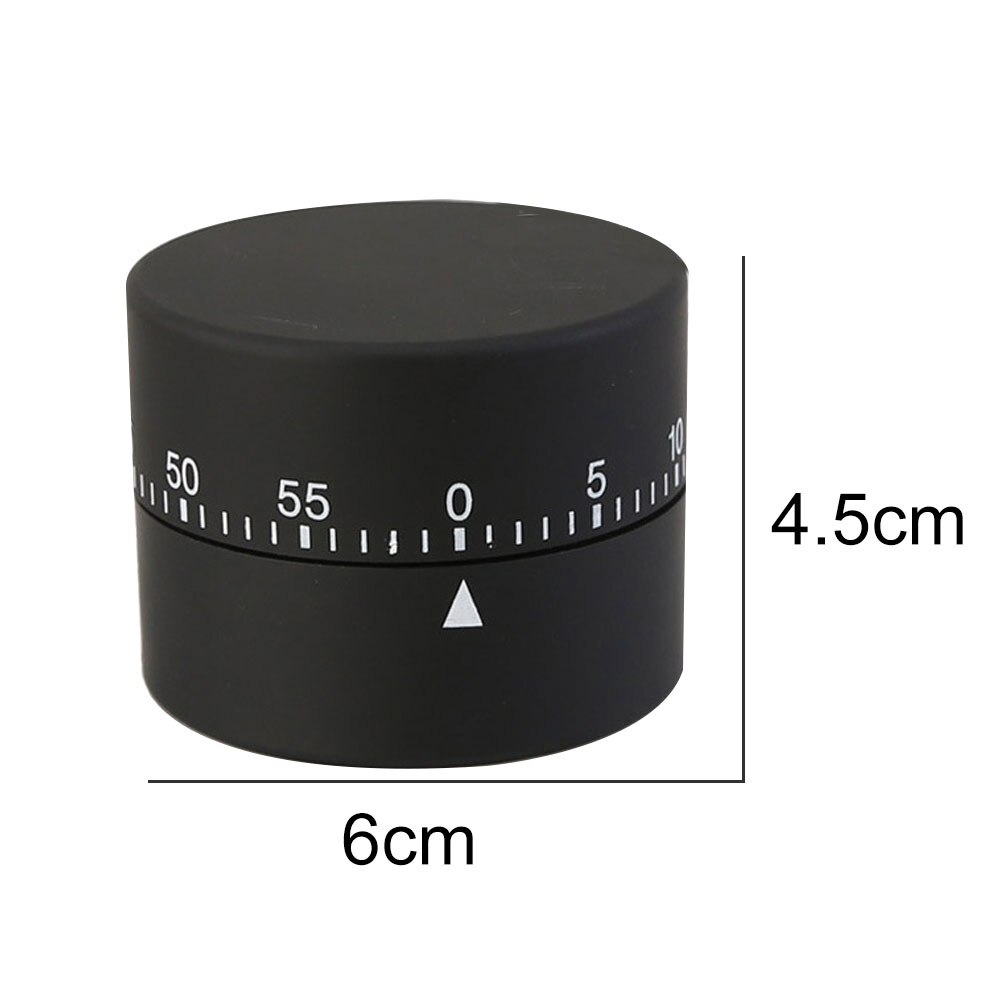1Pc Lightweight Stainless Steel Cylinder Magnetic Kitchen Cooking Mechanical Countdown Timer Easy to Carry