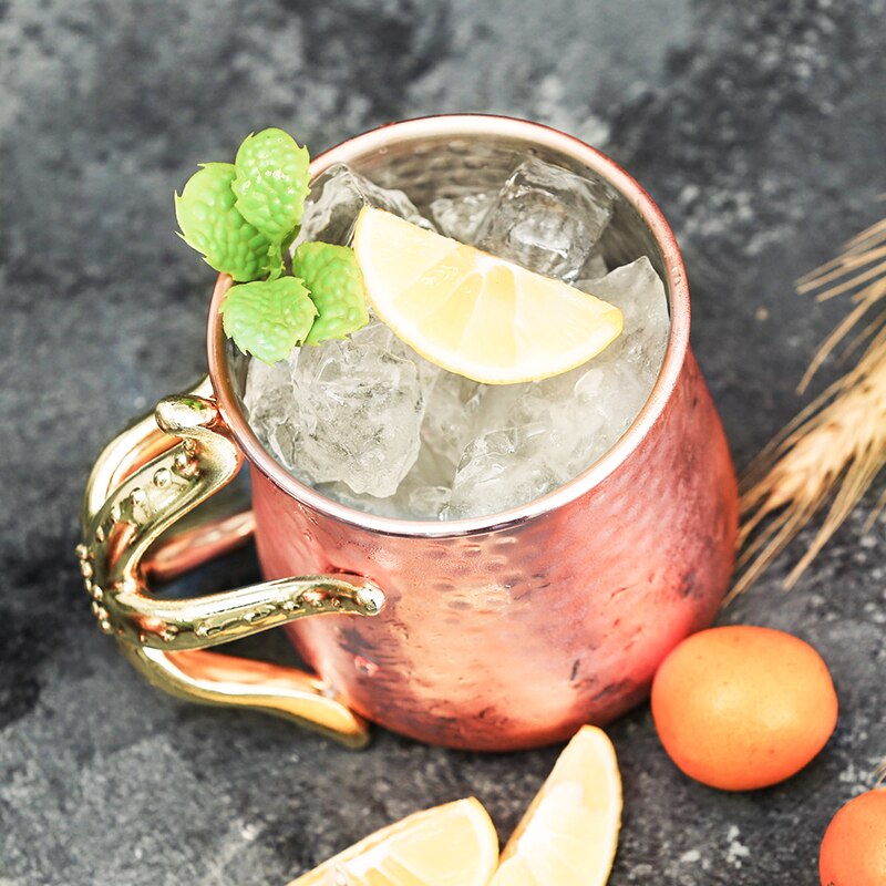 Koper Plated 540 ml Rvs Moscow Mule Mok Mok met Tentakel Handvat