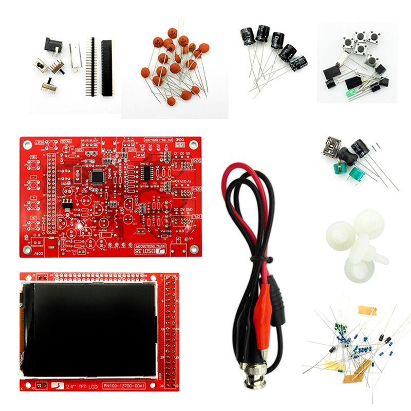 DSO138 digital oscilloscope kit project and DIY handheld oscilloscope dso oscilloscope parts