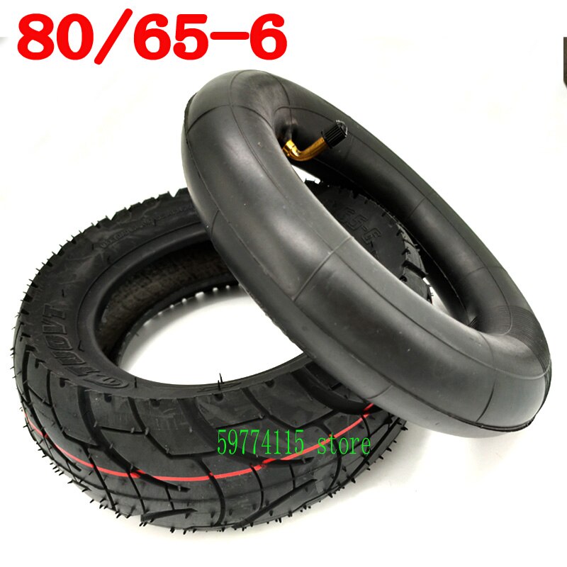 80/65-6 Tire 10x3.0 Tyre Inner Tube for 10 Inch Folding Electric Scooter ZERO 10X Dualtron KUGOO M4 Thickened Widened Tires: 80 65-6